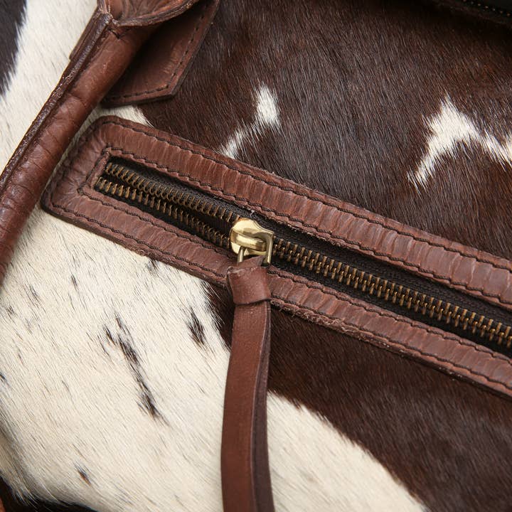 Handcrafted Cowhide Leather Weekender Bag for wholesale by MOGSki LLC