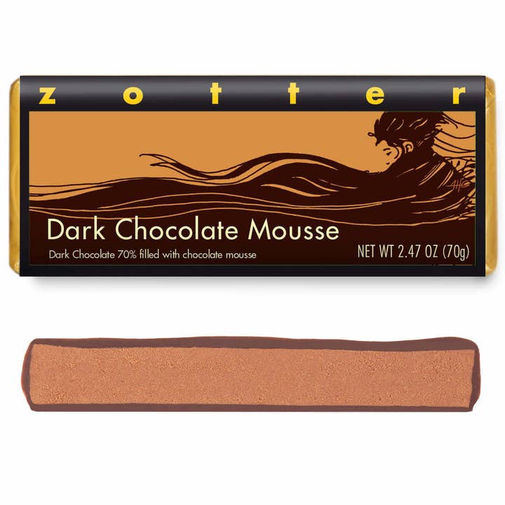 Zotter Chocolates - Wholesale Chocolate Bar - Dark Chocolate Mousse (Hand-scooped Chocolate)