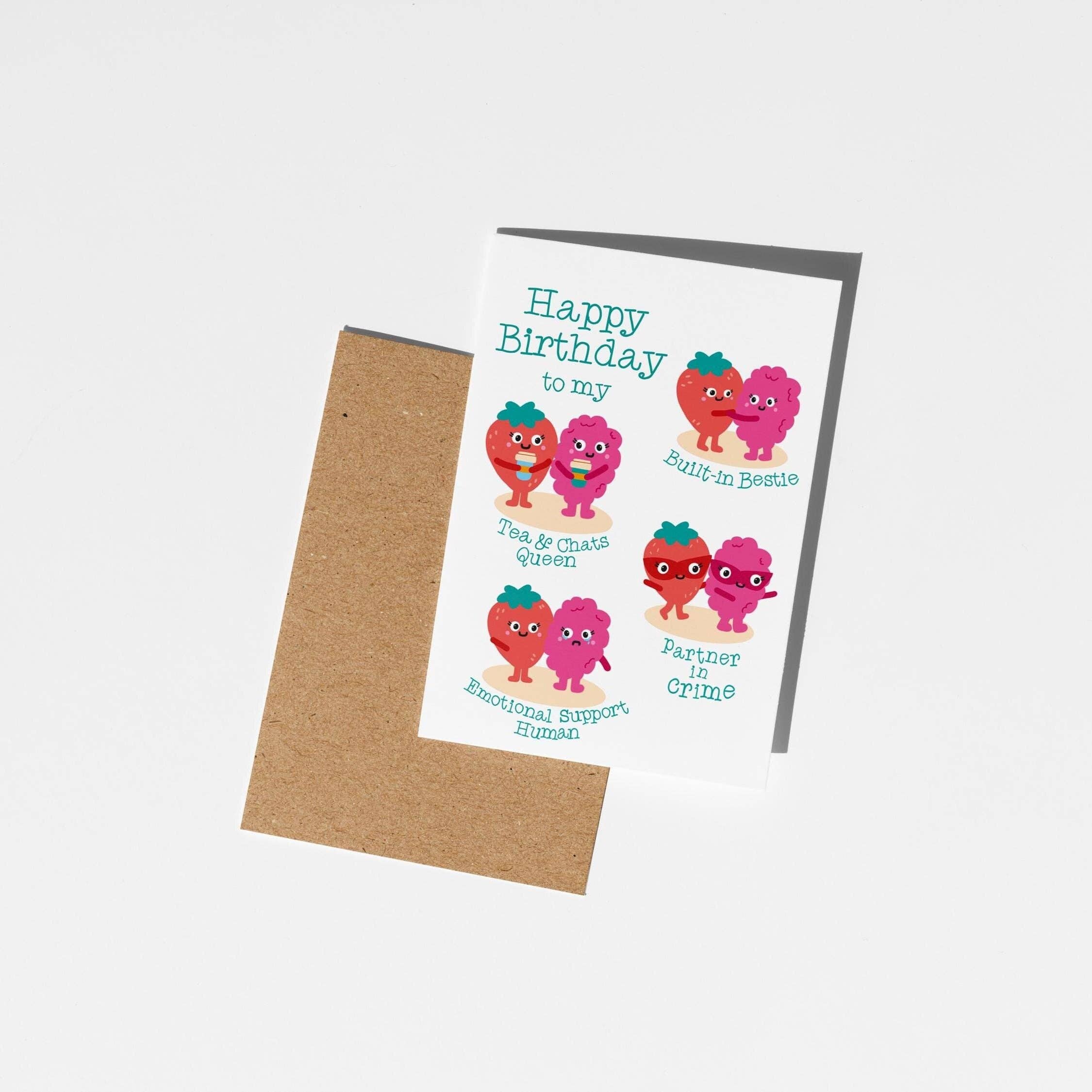 PulpKo - Wholesale Birthday Card - Cute Sister or Best Friend Birthday Card3