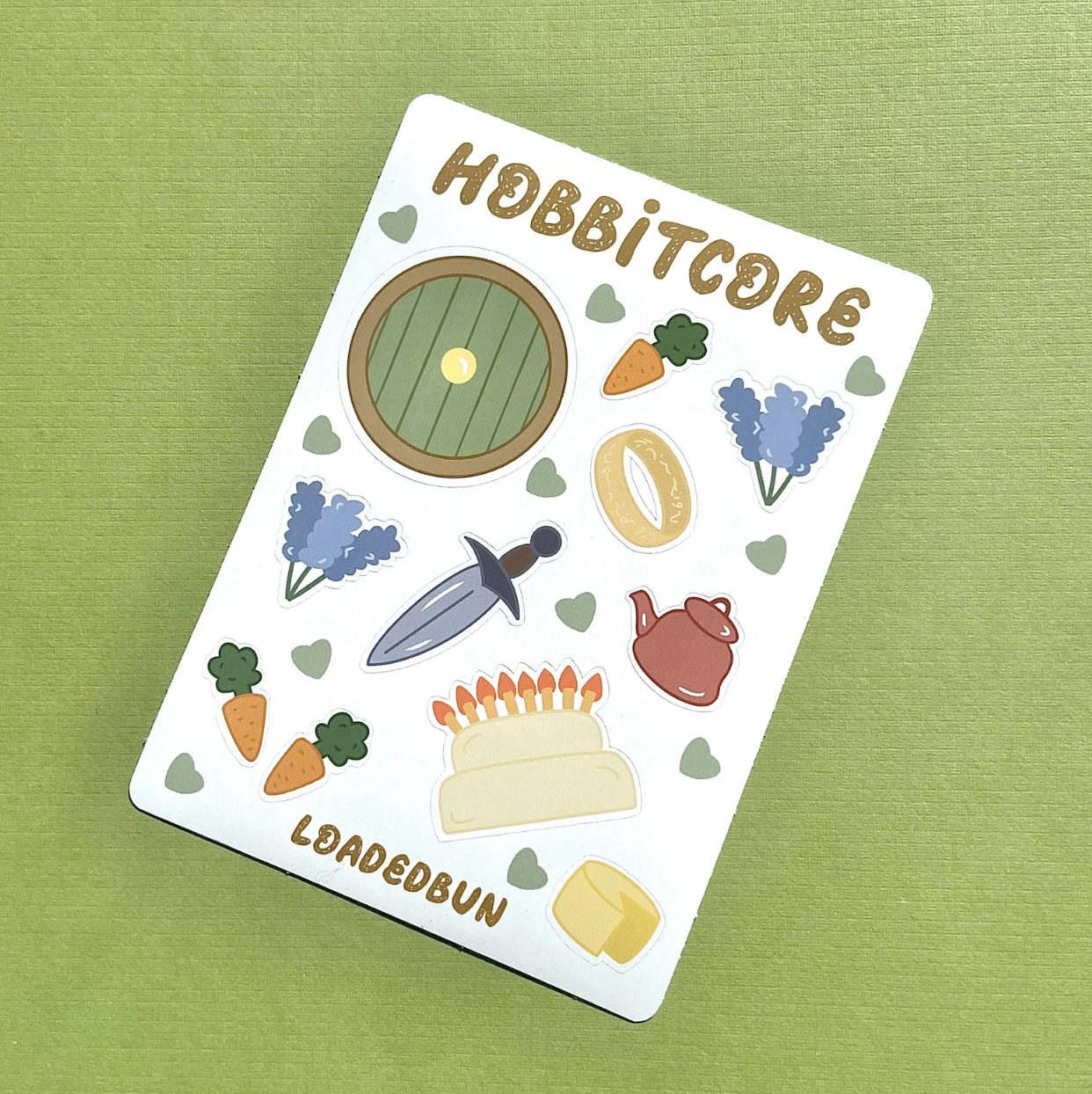 Loaded Bun - Wholesale Sticker - Hobbitcore LOTR Waterproof Deco Sticker Sheet1