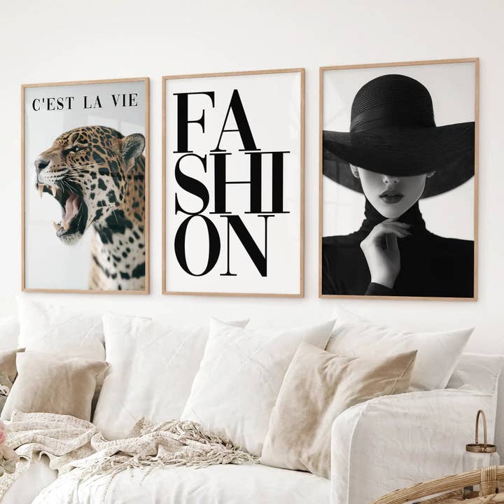 PrintSets.com - Wholesale Gallery Wall Set - Modern Fashion Wall Art. Leopard Print Aesthetic5