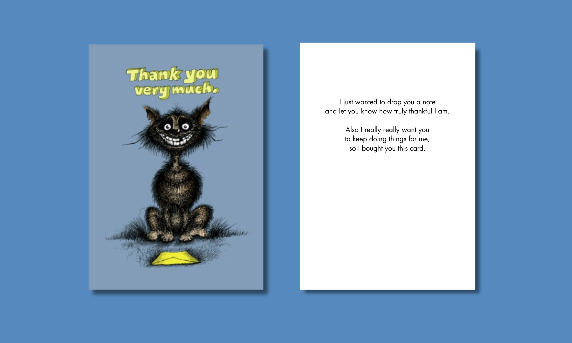 Bald Guy Greetings - Venta al por mayor Tarjetas de agradecimiento - #089 – Tarjeta de Agradecimiento Divertida – Muchísimo1