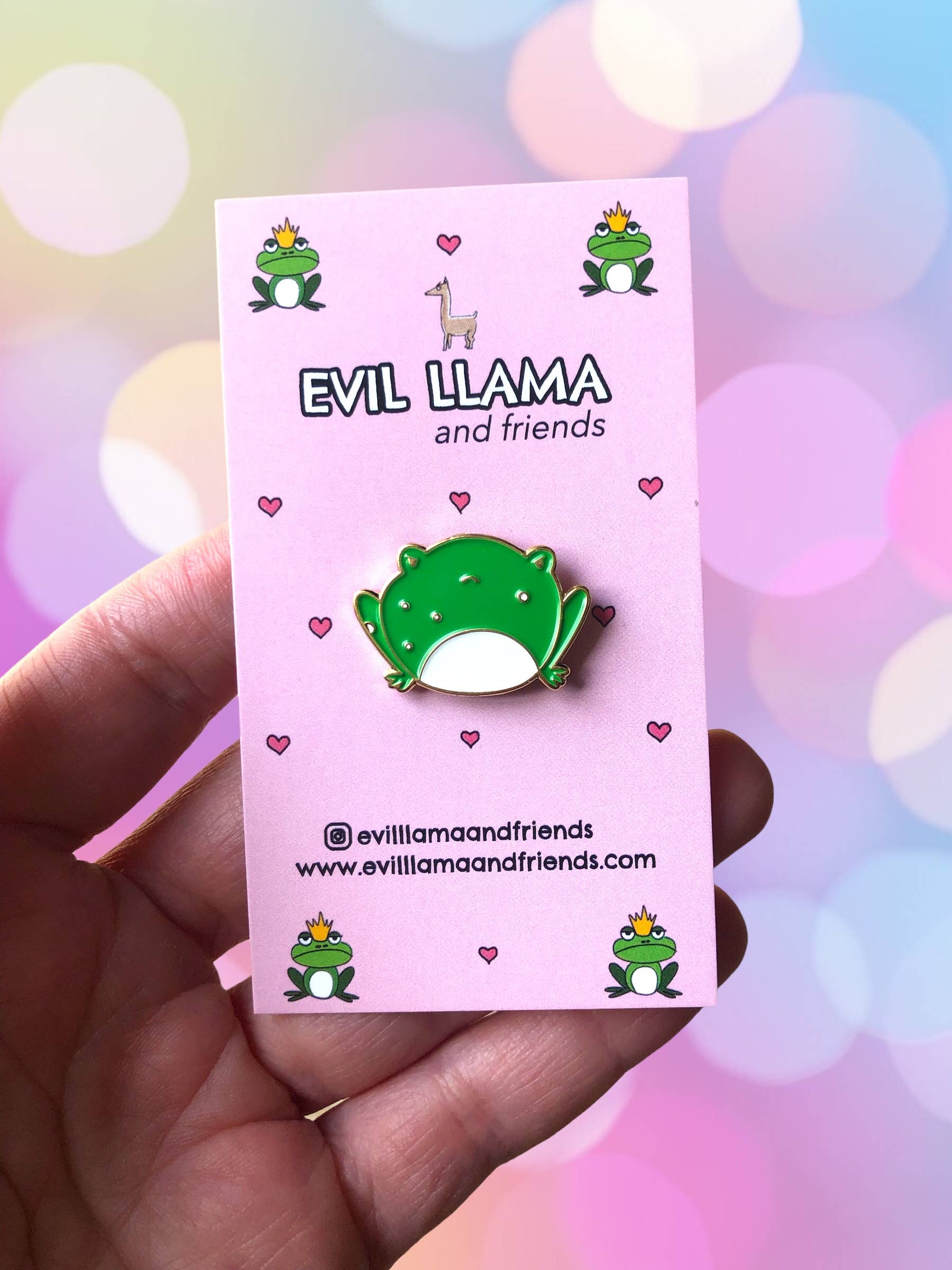 Evil Llama and Friends - Wholesale Lapel Pin/Button - angry frog pin | cute frog lapel pin2