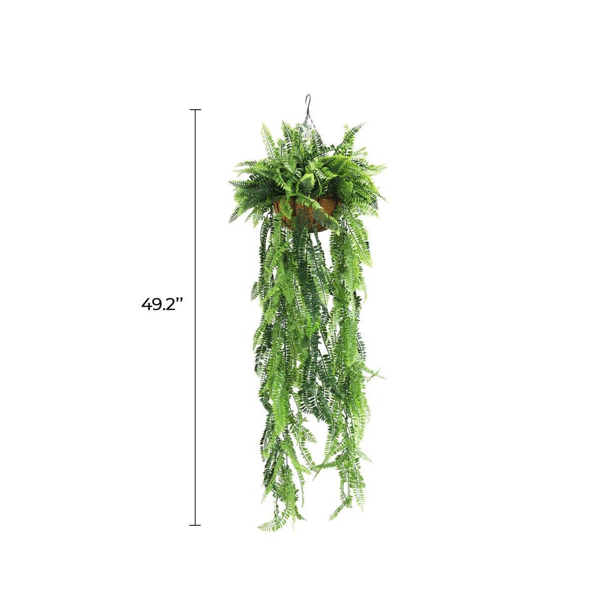 Designer Plants - Wholesale Artificial plant - Artificial Hanging Fern Basket – UV Resistant (13.8in x 49.2in | 35cm x 125cm)1