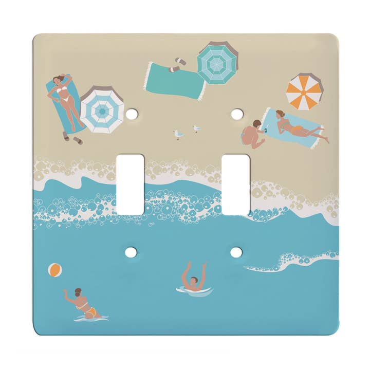 SALE Beach Bound 2 Toggle Light Switch Cover Plate for wholesale by Rightside Design