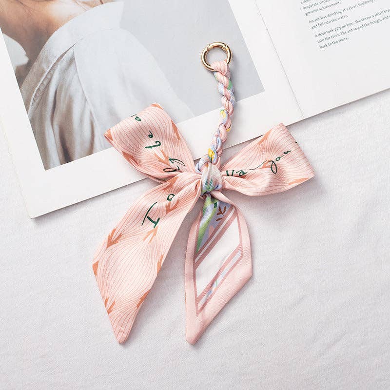 Dipped Shop - Wholesale Purse/Bag Accessory - Women's - Elegant Satin Scarf Bow Bag Charms DP25D6784