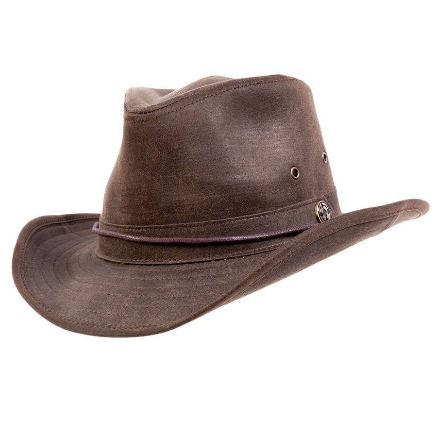 Marron Chapeau Western Usé Outback - Style Irwin en vente sur Faire0