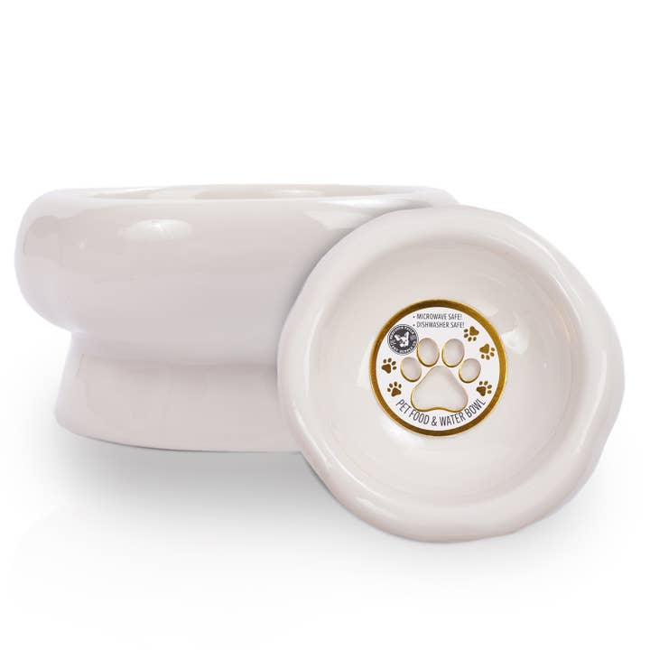 Precious Tails - Wholesale Pet bowl – Cat/dog - Abstract bubble Shaped Stoneware Elevated Pet Bowl