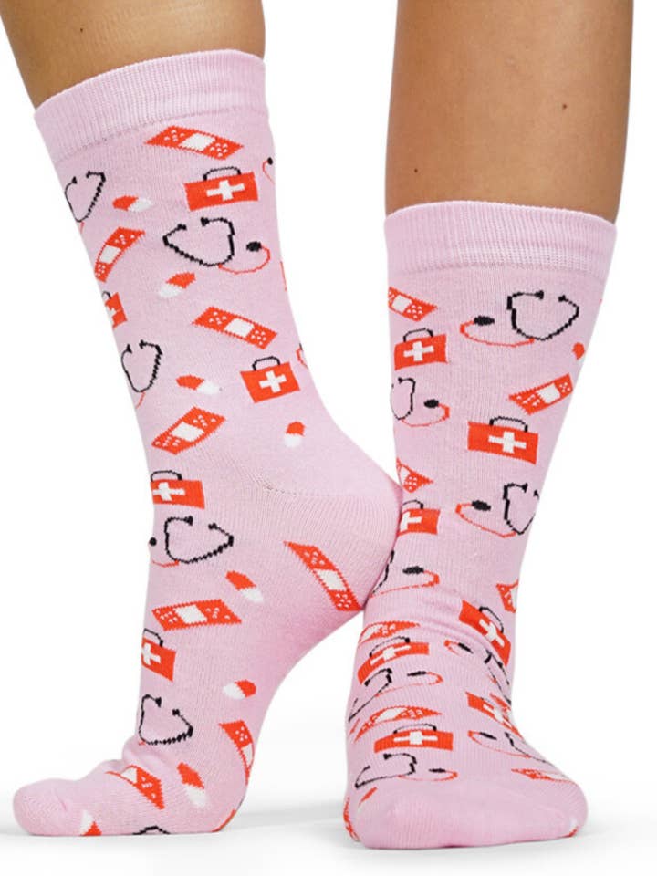MedSocks – Engroshandel Strømper - Unisex – Roze Zorg Sokken | Verpleegkunde Sokken0