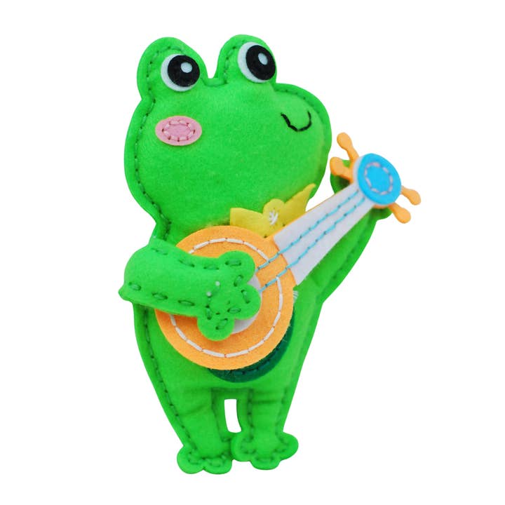 Fainotoys - Wholesale Toy Set - Kids - APLI Krapli - APLI Krapli Sewyourself Felt Toy Kit Frog Precut Felt Stuffing Thread & Safe Needle Ages 6+2