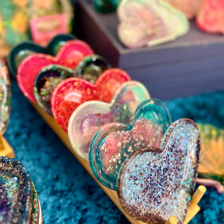 Prescription Resin - Wholesale Jewelry Dish - RESIN HEART JEWELLERY DISH | RING TRAY x 6 MIXED ASSORTMENT3