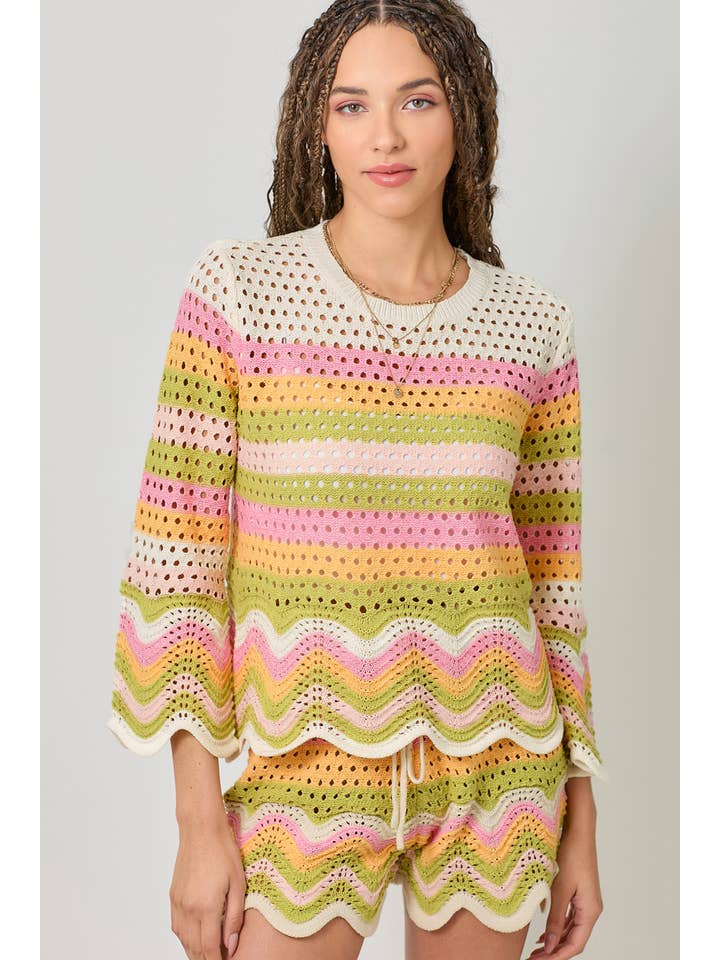 Mystree - Wholesale Pullover-trui - Dames - 61007 Open Stitch High Low Trui22