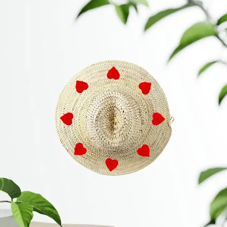 HandmadeBestSeller - Vente Chapeau de paille – femme - Chapeau en paille pour femme - Bachelorette Party - Chapeau de plage Bridesmaid3