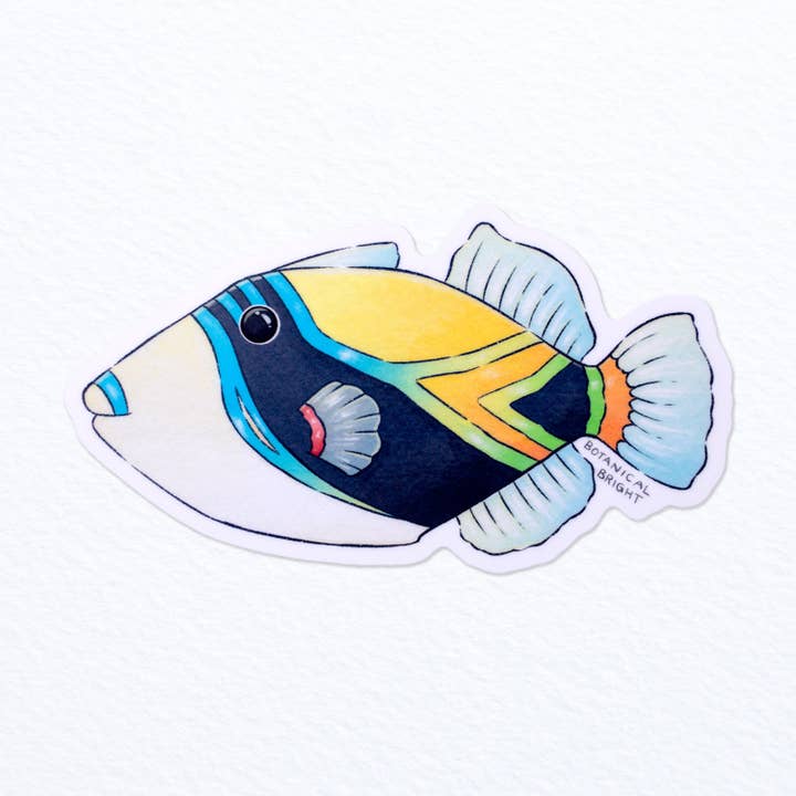 Humuhumunukunukuapua'a Autocolante de Vinil Impermeável por atacado de Botanical Bright