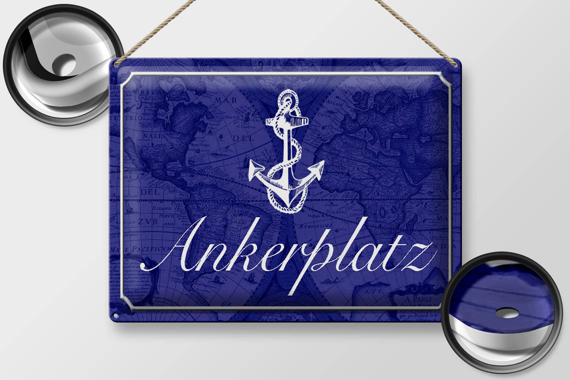 Femer – wholesale Skylt – Plåtskylt som säger 40x30cm ankarankare segelbåt1