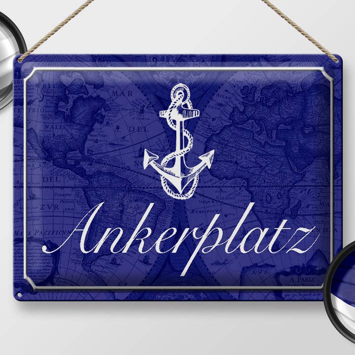 Femer – wholesale Sign – Tin sign saying 40x30cm anchorage anchor sail boat1