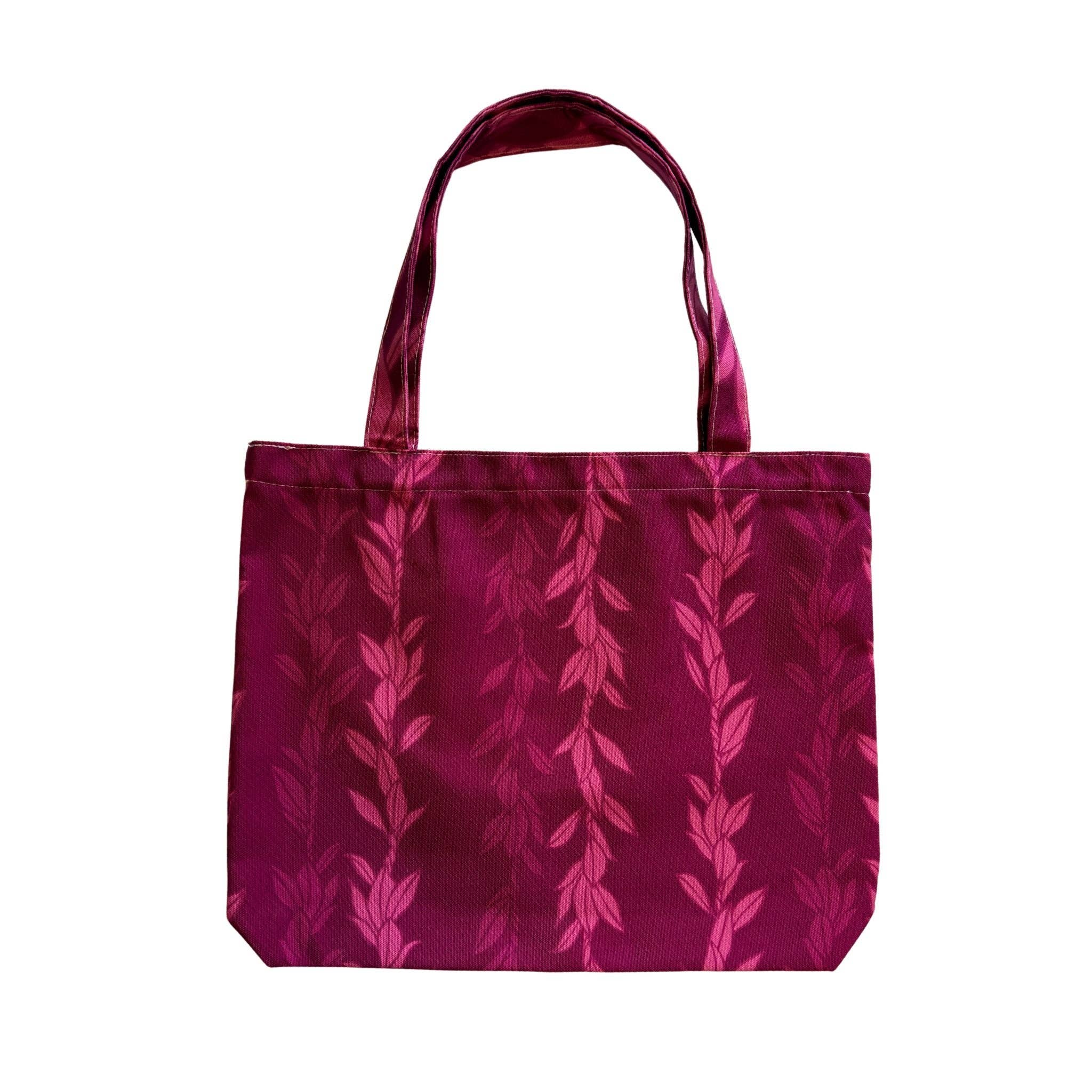 The Keiki Dept - Wholesale Tote Bag - Women's - Pink Maile Strands Canvas Zipper Tote Bag2