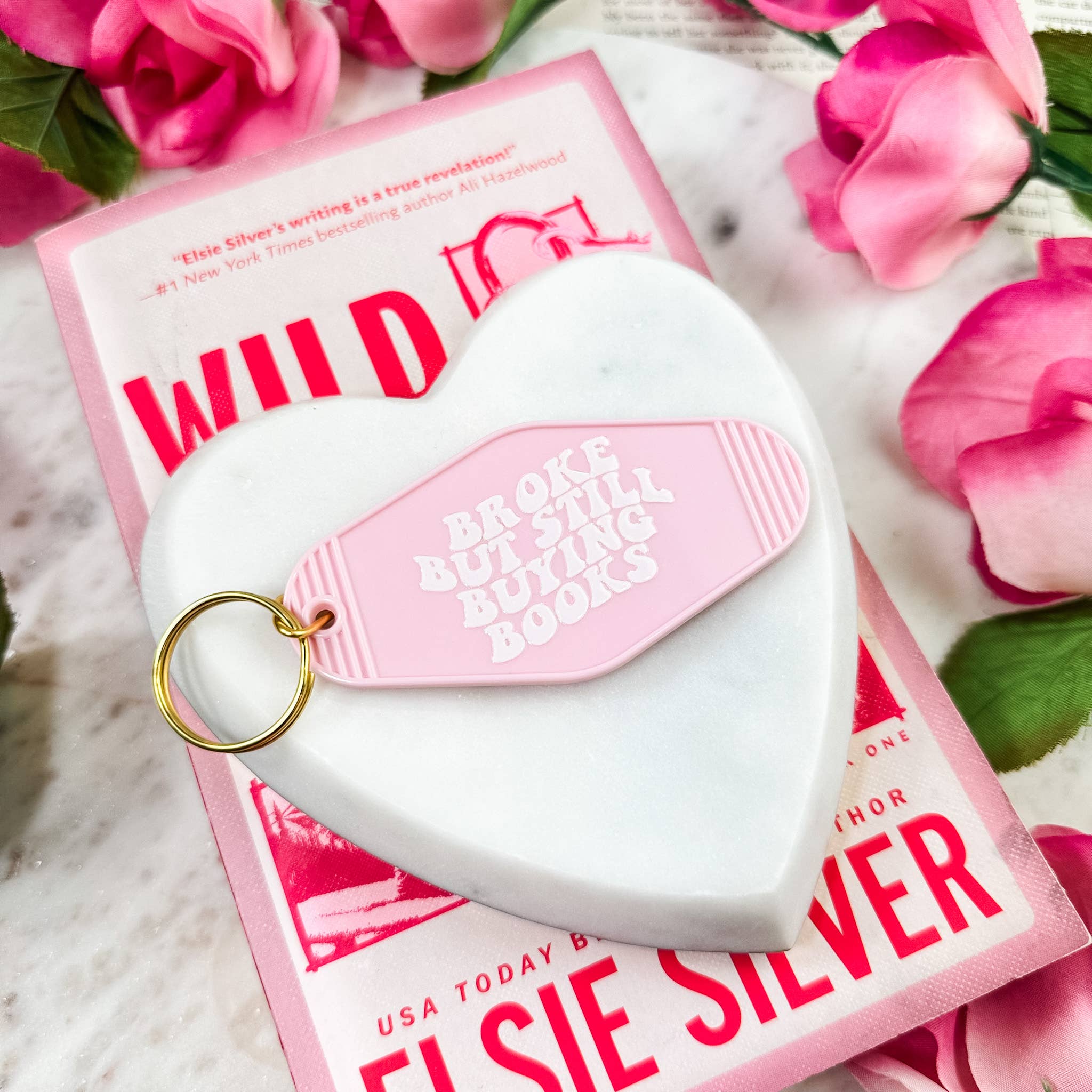 The Swoon Room - Wholesale Keychain - Women's - Broke But Still Buying Books Motel Keychain5