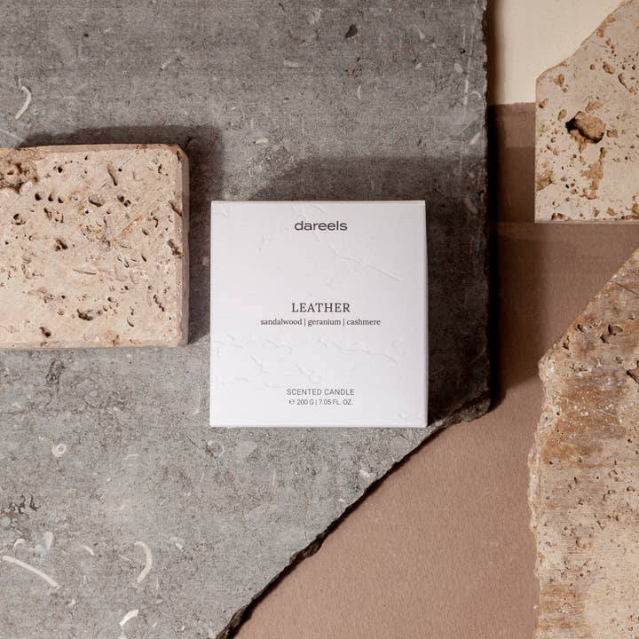 Dareels - Wholesale Jar/Filled Candle - LEATHER Scented candle4