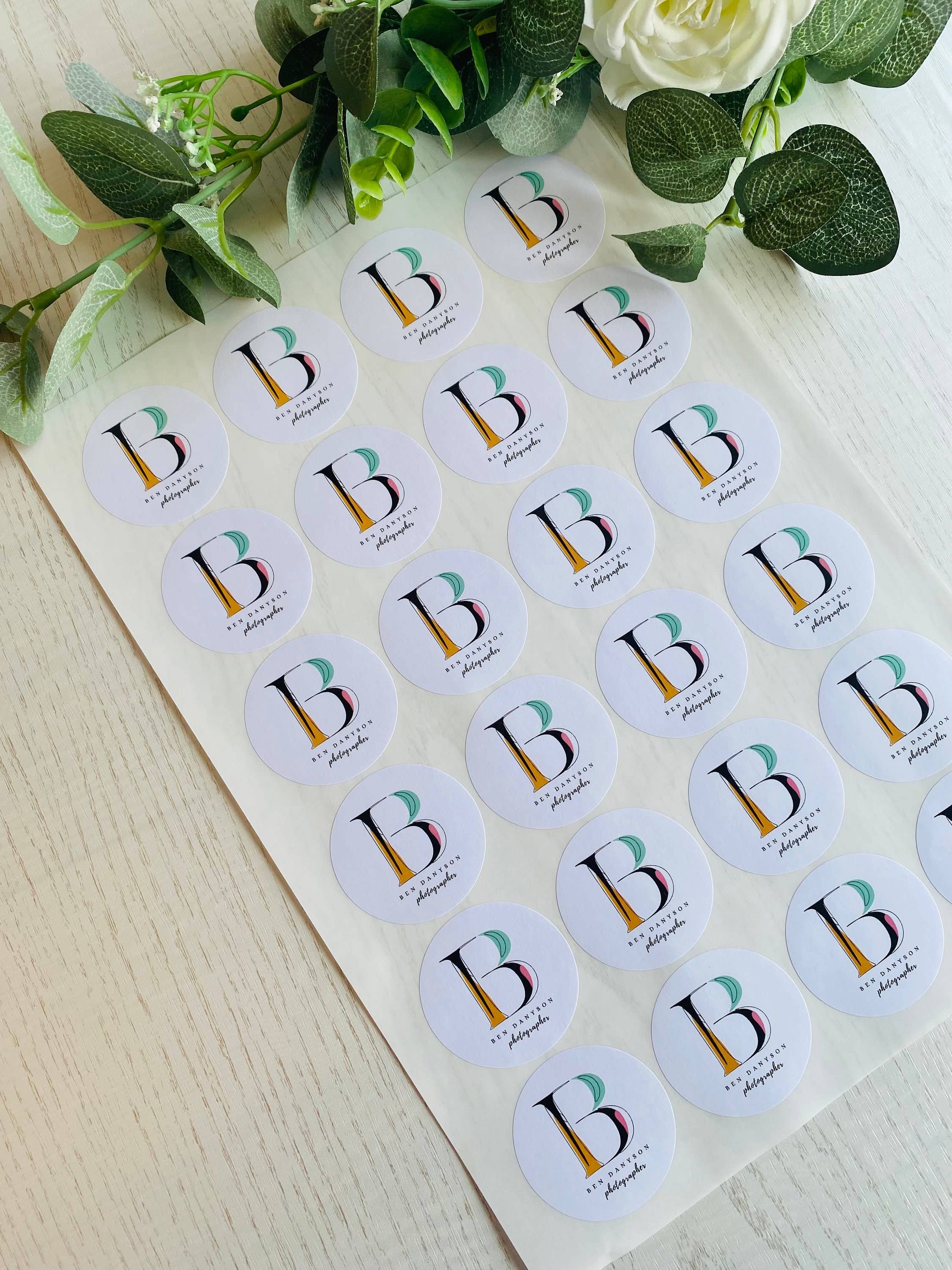 SR Creative Studio – wholesale Sticker – 51mm Round Personalised Logo Stickers, Matte Finish5