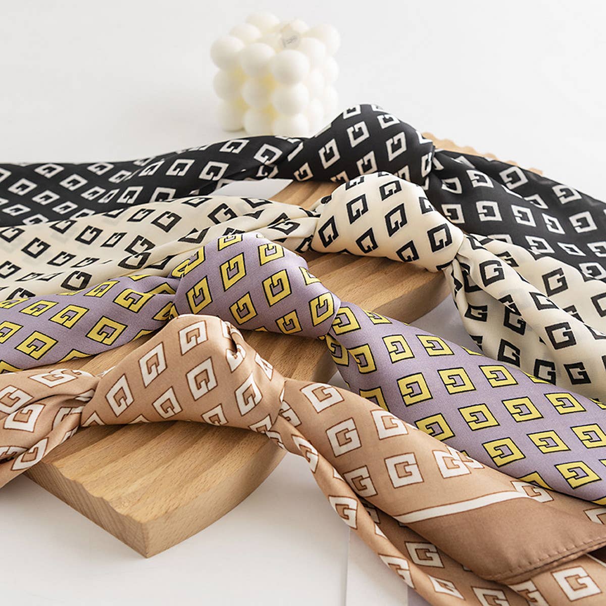 ACCITY - Wholesale Scarf - Women's - Chic Silk Square Scarf, Versatile Headscarf & Shaw_CWASC05075