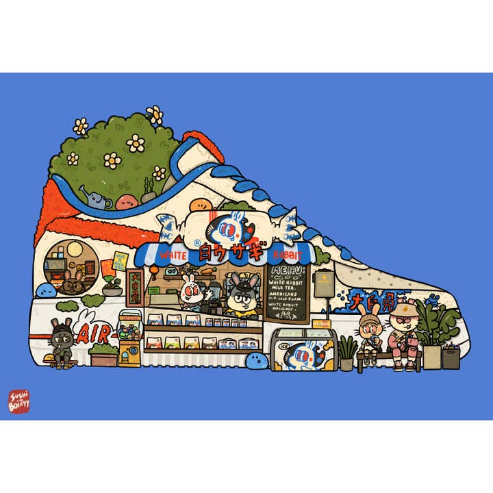 Cartolina White Rabbit Sneaker per la vendita all'ingrosso da parte di sushiboiiiyy