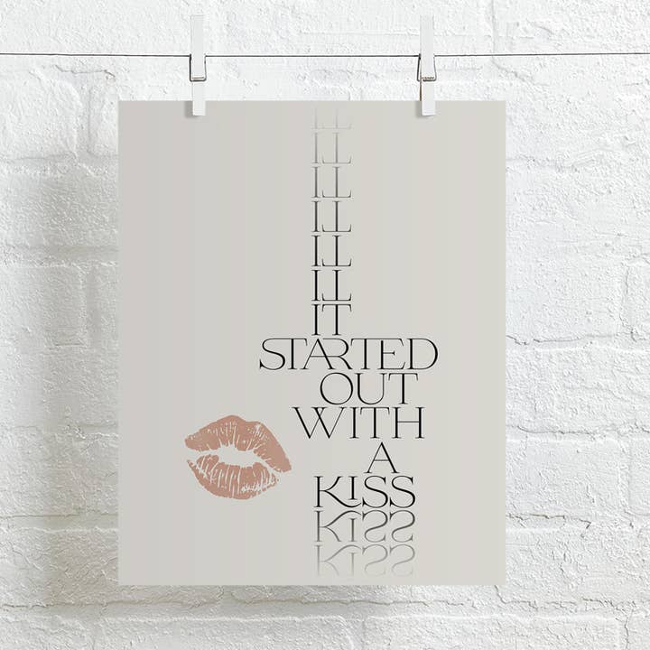 The Killers | Mr Brightside song lyric art print wall decor for wholesale by Lyrical Artworks