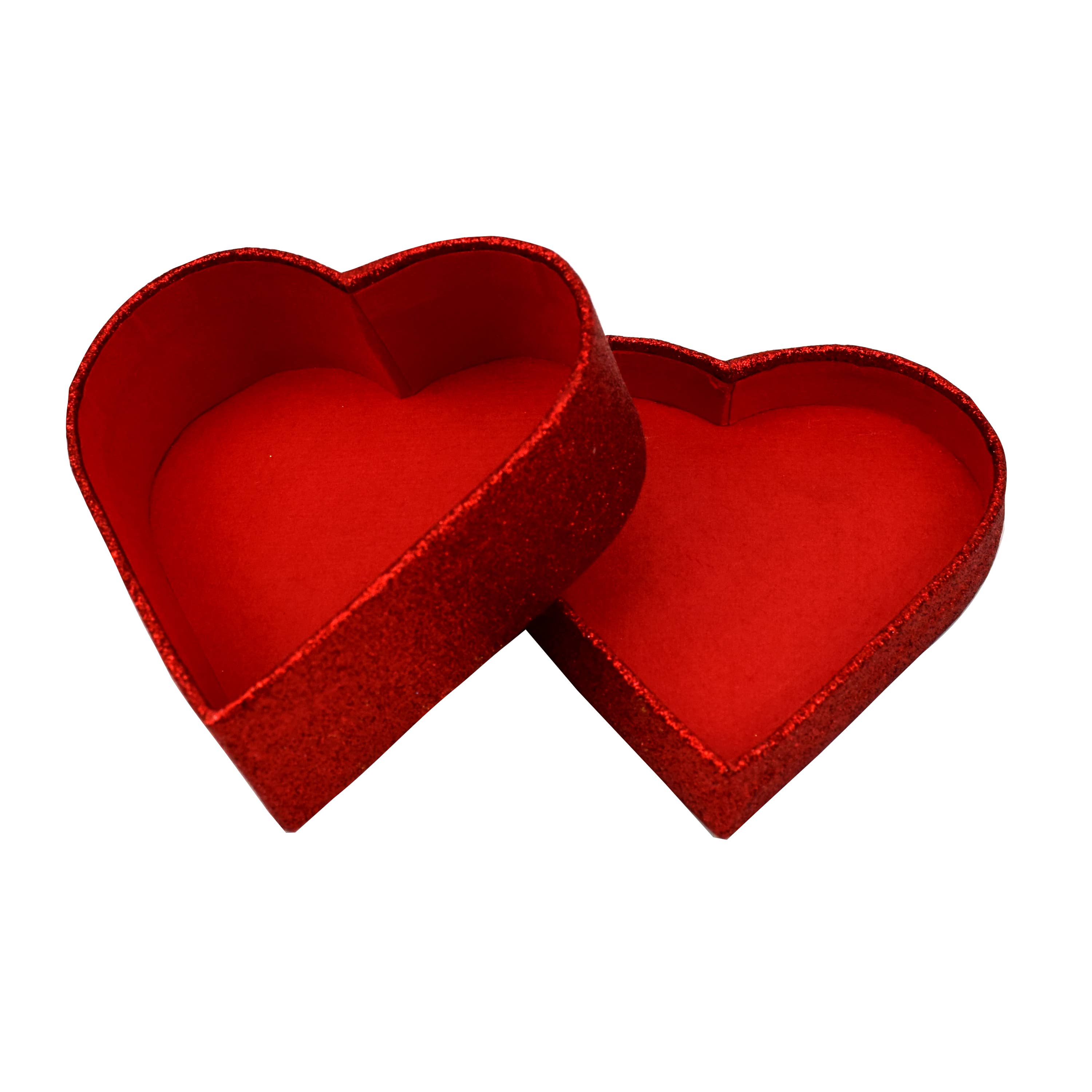 LoveVivid - Vente Coffrets cadeaux - Coffret cadeau en forme de cœur à paillettes rouges1