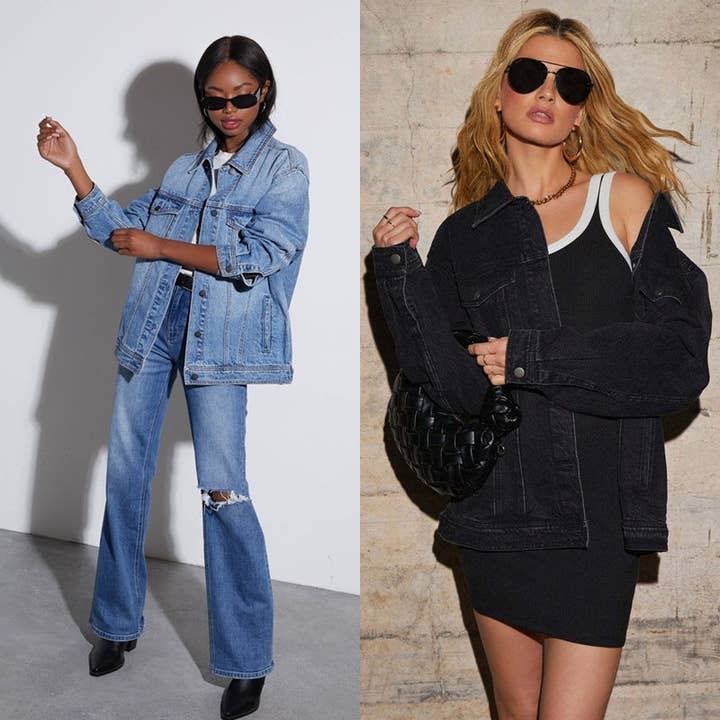 2025 Womens Light Blue Denim Jacket EuroCasual Chic for wholesale by Marayn