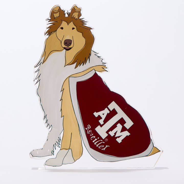 Miss Rev Acrylic Shelfie | College Art Block | Dorm Room Decor | Game Day Shelf Decor for wholesale by Tailgated Co.