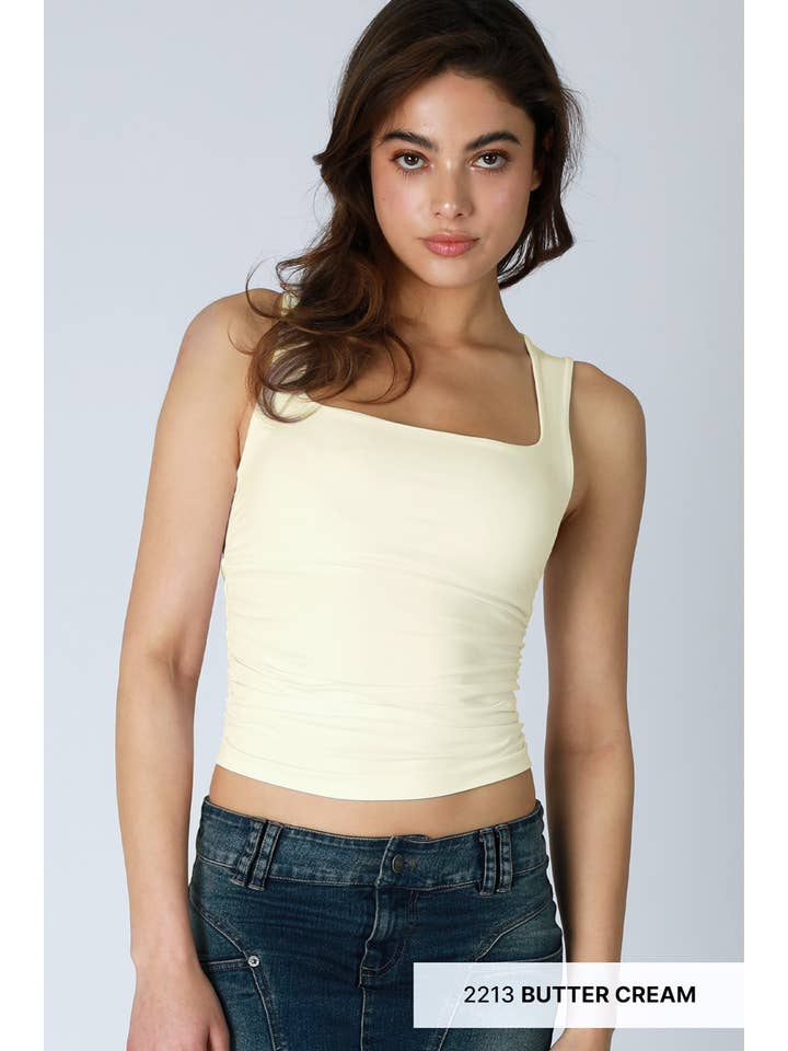 NIKIBIKI - Wholesale Tank Top - Women's - NS8408- Clean Line Square Shirred Top20