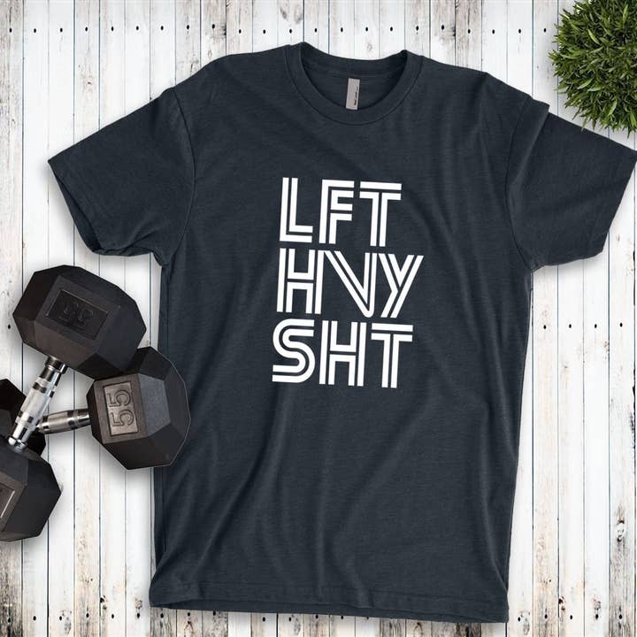 Lift Heavy Funny Gym Shirt | Workout Shirt for wholesale by Stiles Tee Co.