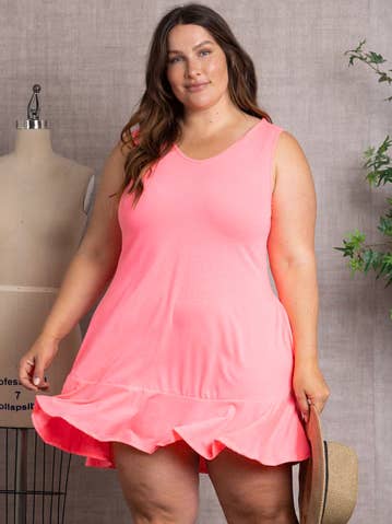 Rosa NEONROSA TANK PLUS STORLEK MIDI KLÄNNING-SD1069SX för wholesale på Faire