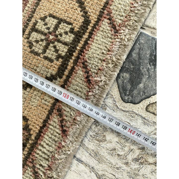 Oushak Rugs - Wholesale Area Rug - 1970 Turkish Vintage Handmade Wool Rug Geometric 4.5x8.8 ft12