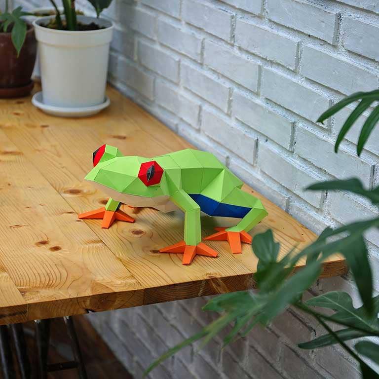 PAPERCRAFT WORLD – wholesale DIY craft kit – Frog 3D Unique Table Lamps Origami Model11