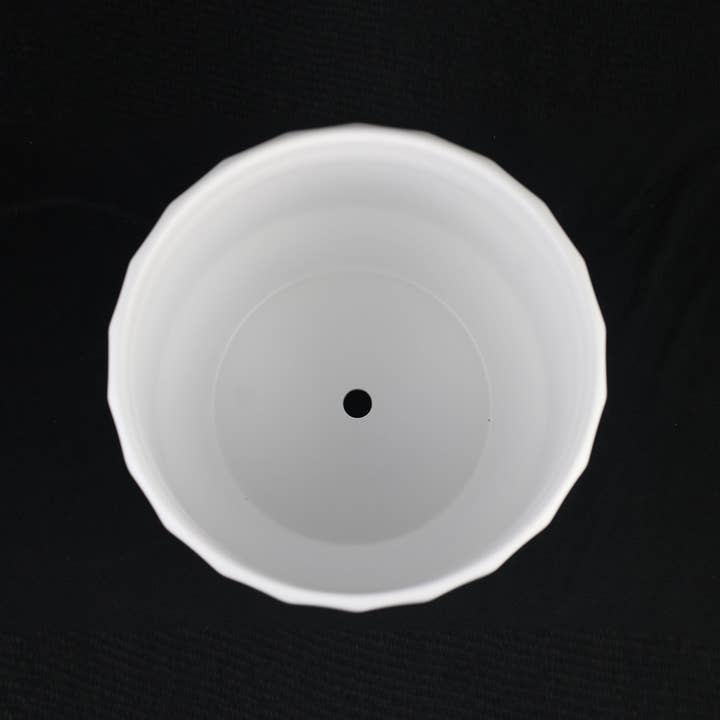 Florinia - Wholesale Plant Pot - 3-Piece White Stoneware Planter Set with Fluted Design7