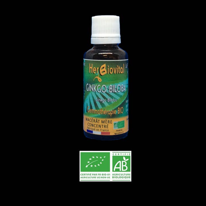 HERBIOVITAL - Vendita all'ingrosso Vitamine/integratori orali - Ginkgo biloba biologico - Il macerato delle funzioni cognitive