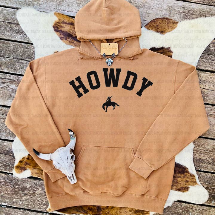 Olá Cowboy Bronc Western Hoodie por atacado de Ranchy Roan Boutique