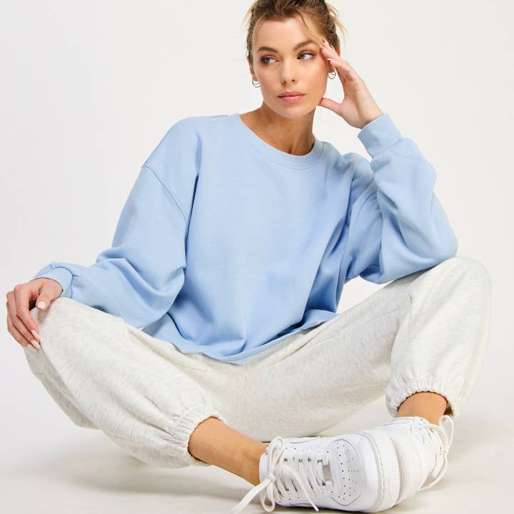 BABY BLUE CAMDEN SWEATSHIRT-FZ0011 for wholesale on Faire14