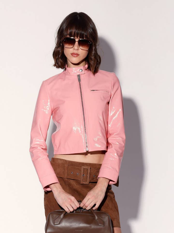 Casaco Krista, Pele Envernizada Rosa Pétala por atacado de Walter Baker