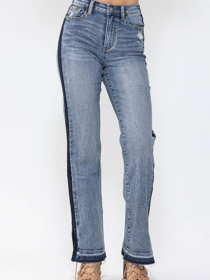 HW Side Seam Detail Straight for wholesale by Judy Blue Jeans