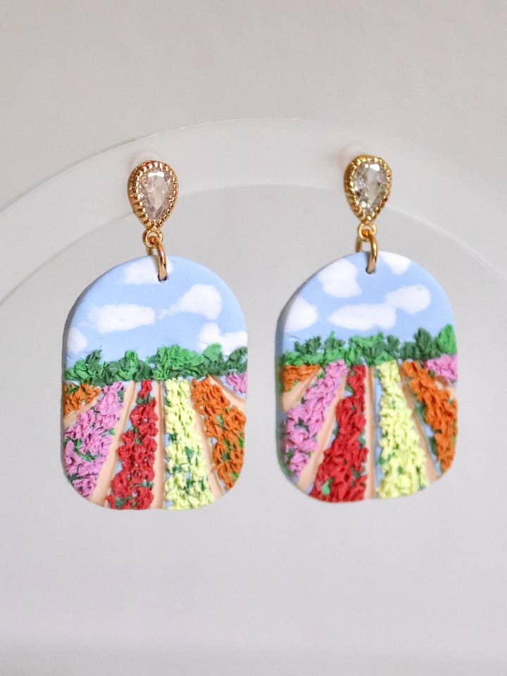 Tulip Field Dangles for wholesale by Lily and Sparrow Clay