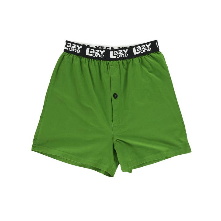 Lazy One – wholesale Underwear – Men's – Buck Naked Green Boxer1