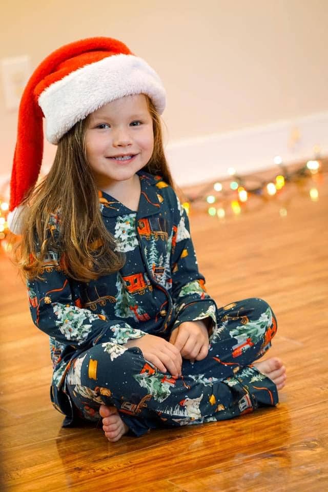 Riley & Rett - Vente Haut et bas de pyjama – enfant - Chemises traditionnelles à boutons North Pole Express7