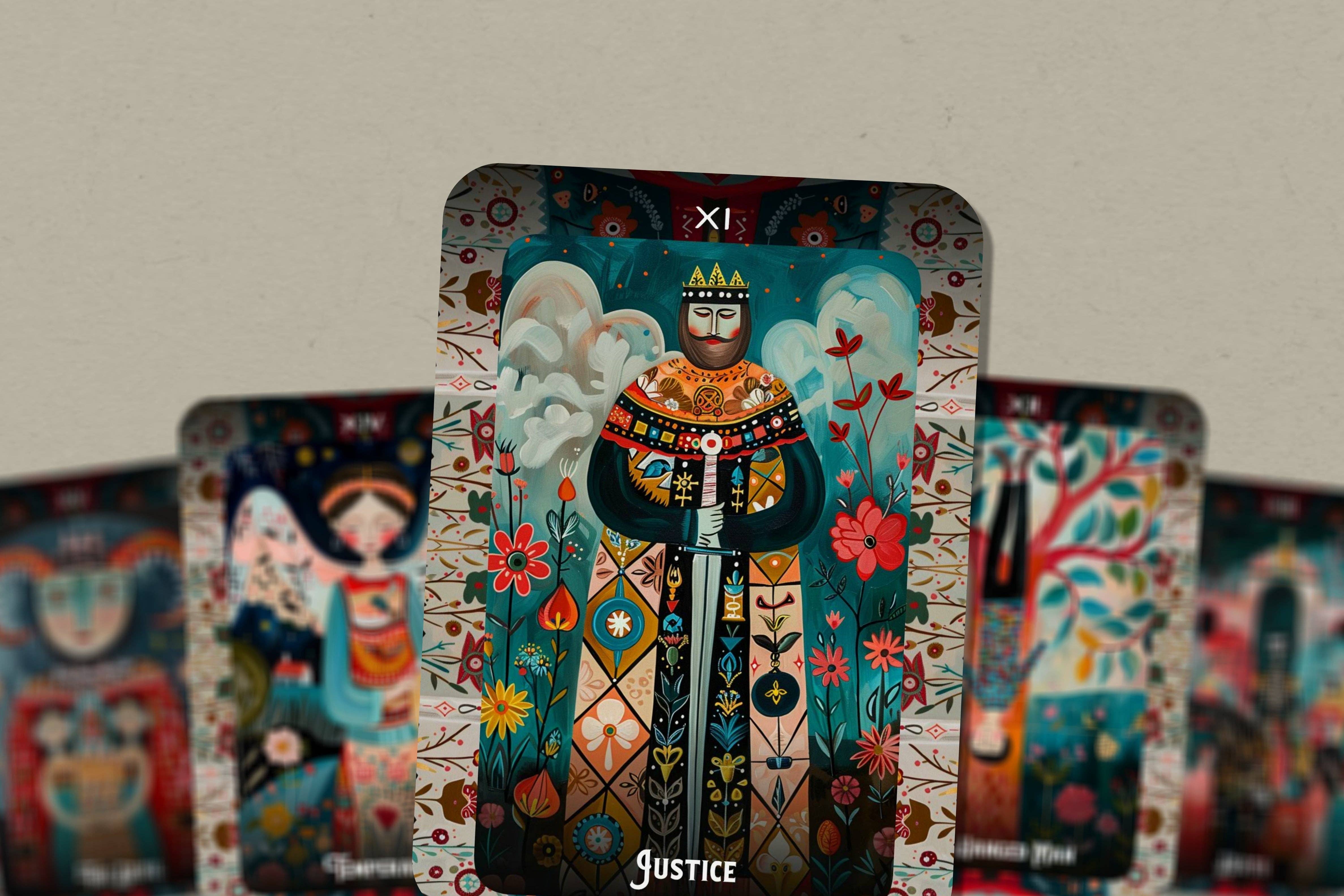 Ibiza Tarot USA - Wholesale Tarot Cards - Folk Magic Tarot - 78 cards - Tarot - Tarot Deck - Fortune Telling - Divination tools - Inspired by Slavic Folk Art4