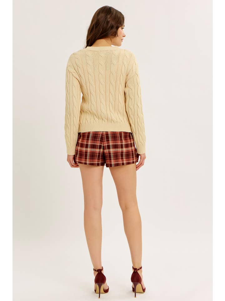 idem ditto - Wholesale Cardigan - Women's - LAYERING ESSENTIAL WASHED CABLE KNIT SWEATER CARDIGAN8