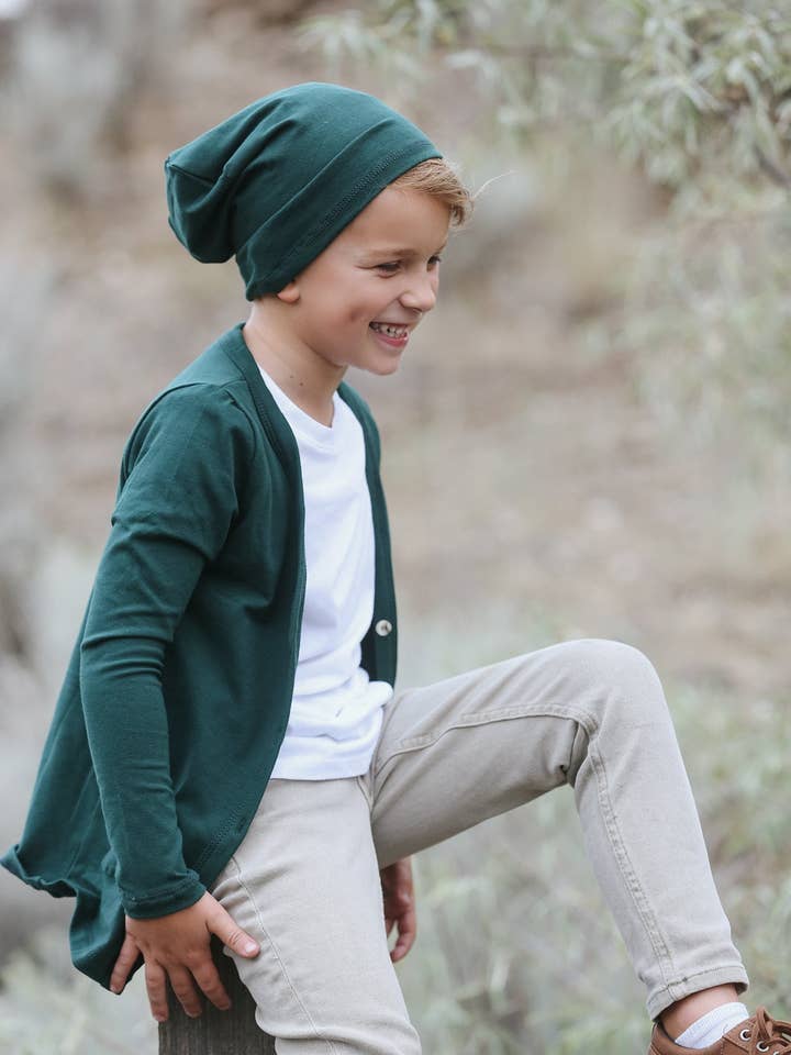 Cardigan Hunter Verde per la vendita all'ingrosso da parte di Navy Fields