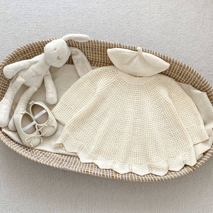 Apricot Baby Toddler Girls Handmade Knitting Solid Pullover for wholesale on Faire2