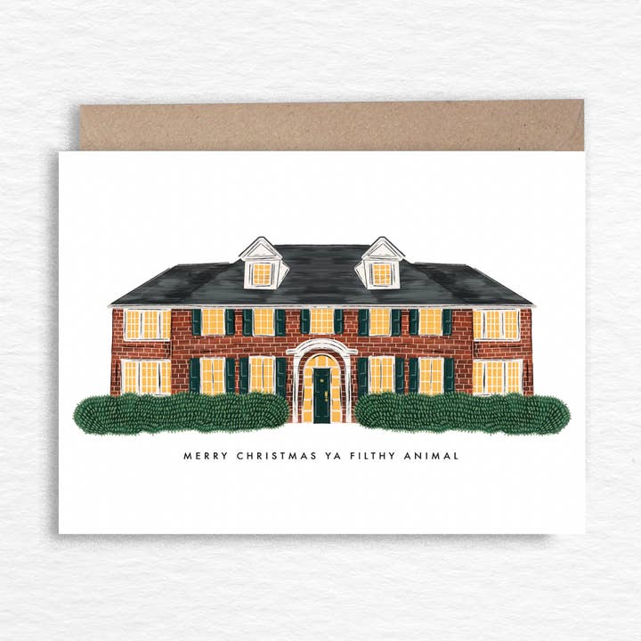 Home Alone House Greeting Card for wholesale by Lux + Trip