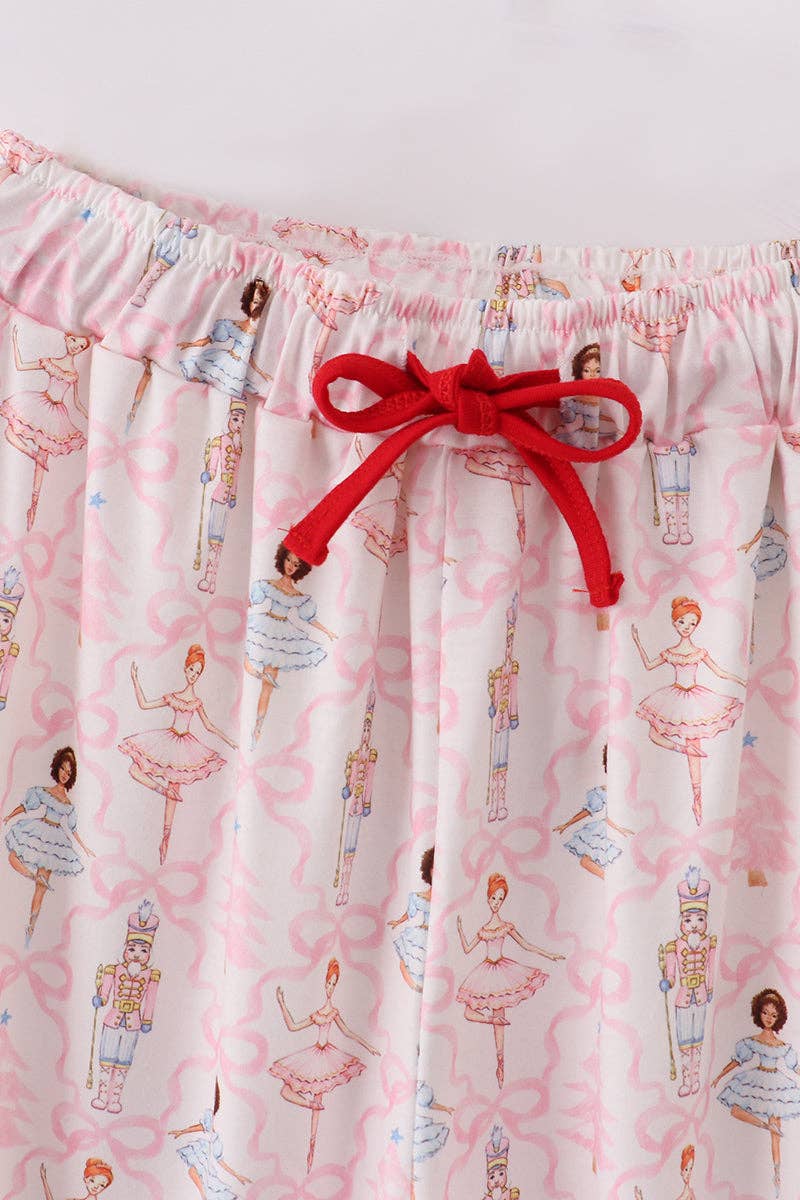 Mom & Co. - Wholesale Sleepwear Bottom - Women's - Red nutcracker print women pajamas pants1